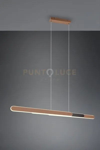 Sospensione led caffè e nero helios 343310365