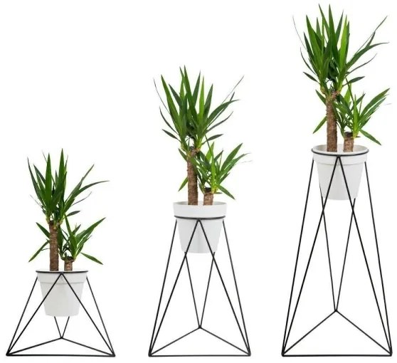 Portavasi TRIANGL 90x50 cm nero