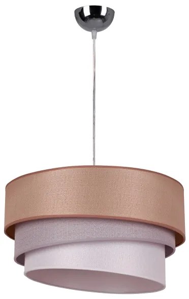 Duolla - Lampadario a sospensione con filo TRIO 1xE27/40W/230V diametro 45 cm marrone/grigio/argento