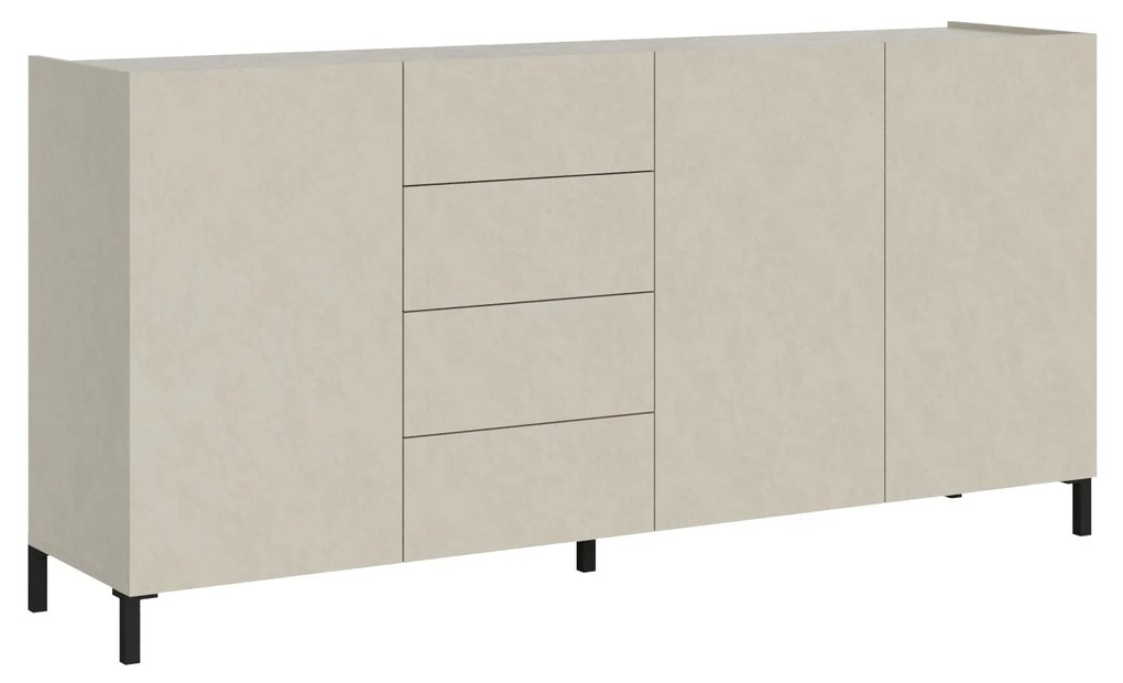 Madia e Credenza Solaria cashmere con ante e cassetti, 174x40x84 cm / 4 / Madia 3 ante/4 cassetti