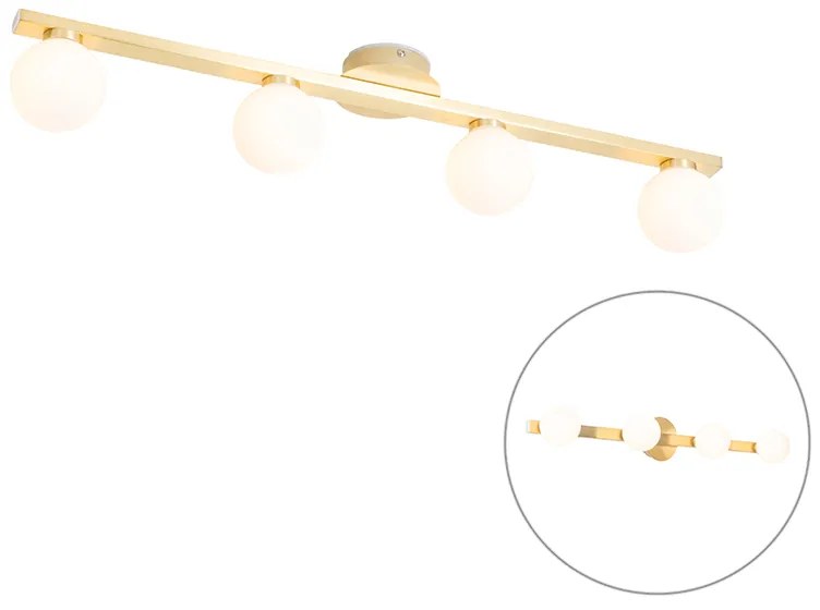 Plafoniera moderna in ottone IP44 4 luci - Cederic