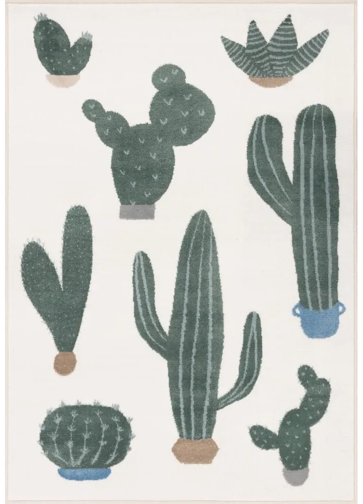 Tappeto per bambini verde e avorio 120x170 cm Cacto Malachite – FD