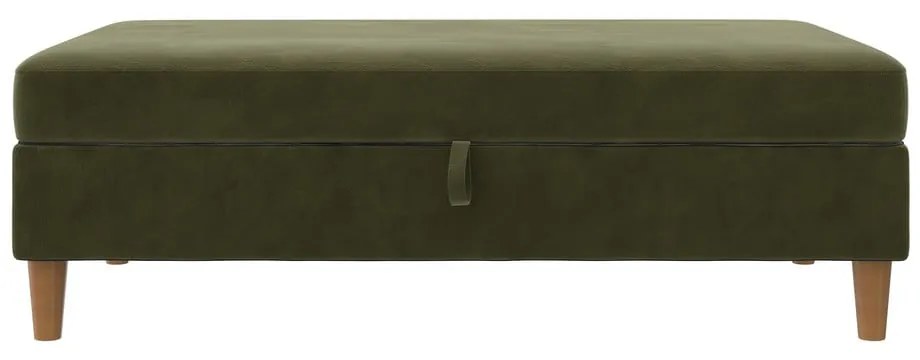 Poggiapiedi in velluto verde Lilly - Støraa