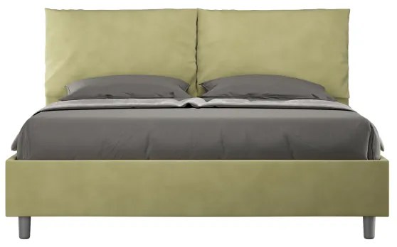 Letto contenitore da 160x190 in microfibra tč verde Antea