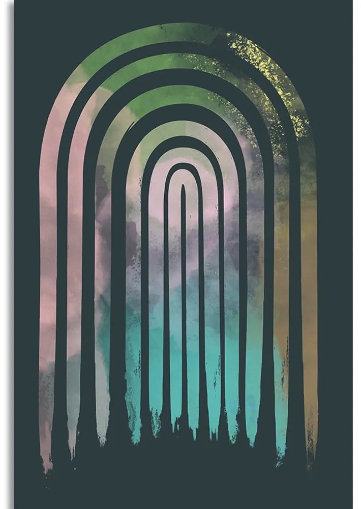 Stampa su tela – Street art arcobaleno Mid-Century