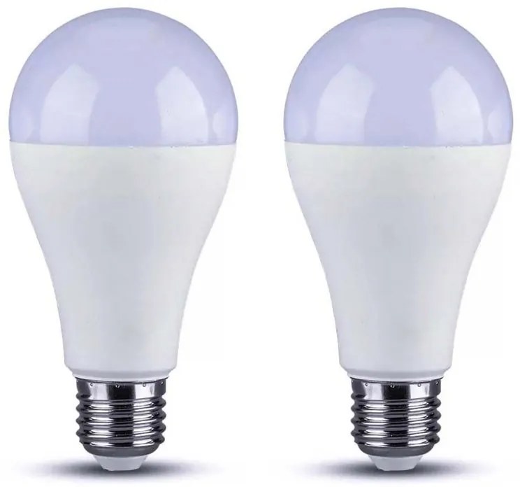 2 PZ Lampada A Led E27 A65 18W 2000LM Bianco Neutro 4200K