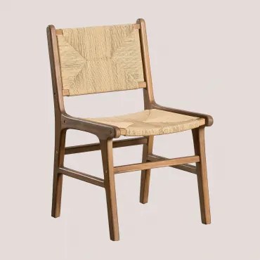 Sedia da pranzo in legno di teak Upsala Marrone Legno Castagno - Sklum