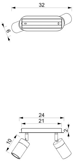 Faretto JOKER 2xGU10/25W/230V verde/oro