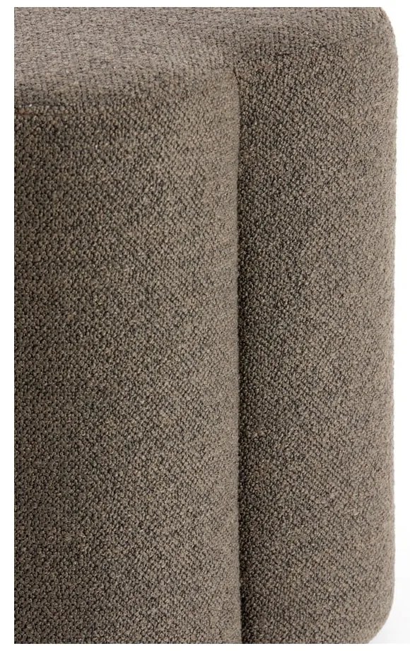 Sgabello marrone in tessuto bouclé Nalani - Light &amp; Living