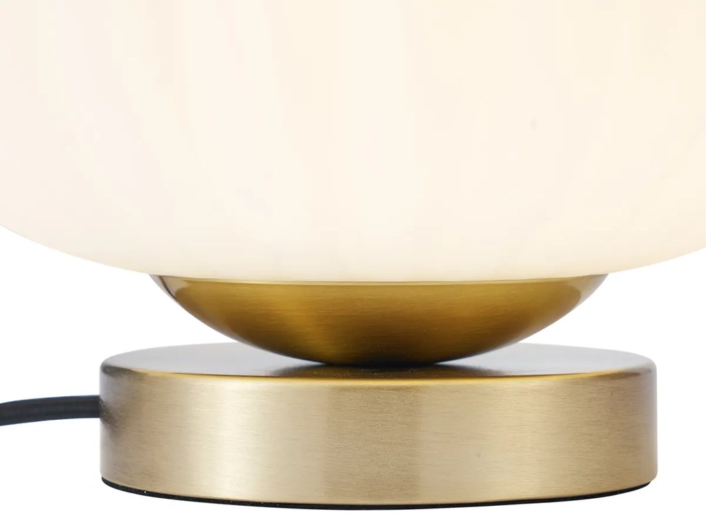 Lampada da tavolo di design in ottone con vetro opale - Mochi