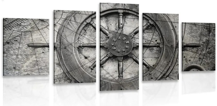 Quadri 5 pezzi – Timone da marinaio
