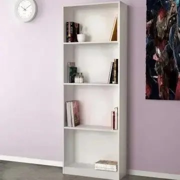 Libreria Line Bianca, 60x24x170