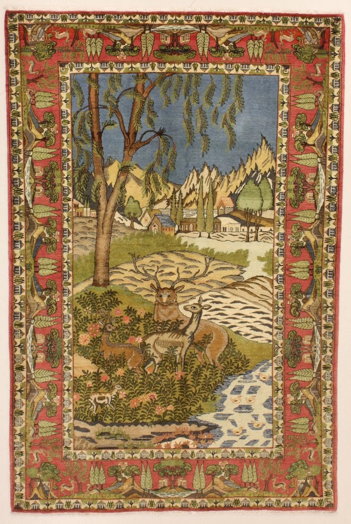 Kashan Tappeto persiano 140x210 (Iran) Annodato A Mano