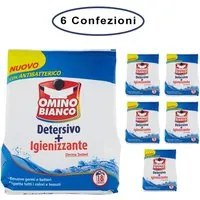 Omino bianco 2 in 1 detersivo & igienizzante 6 confezioni da 1116 grammi