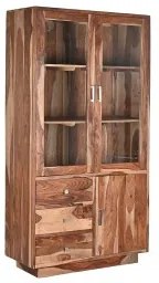 Stand Espositore DKD Home Decor Cristallo Legno d'albero della gomma 100 x 42 x 190 cm