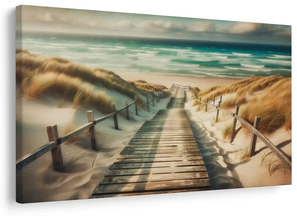 Quadro su tela – Dune di sabbia e orizzonte marino