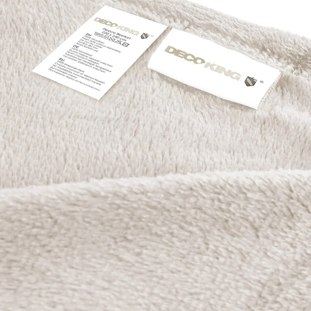 Coperta beige in micropile 160x210 cm Mic – Restilo