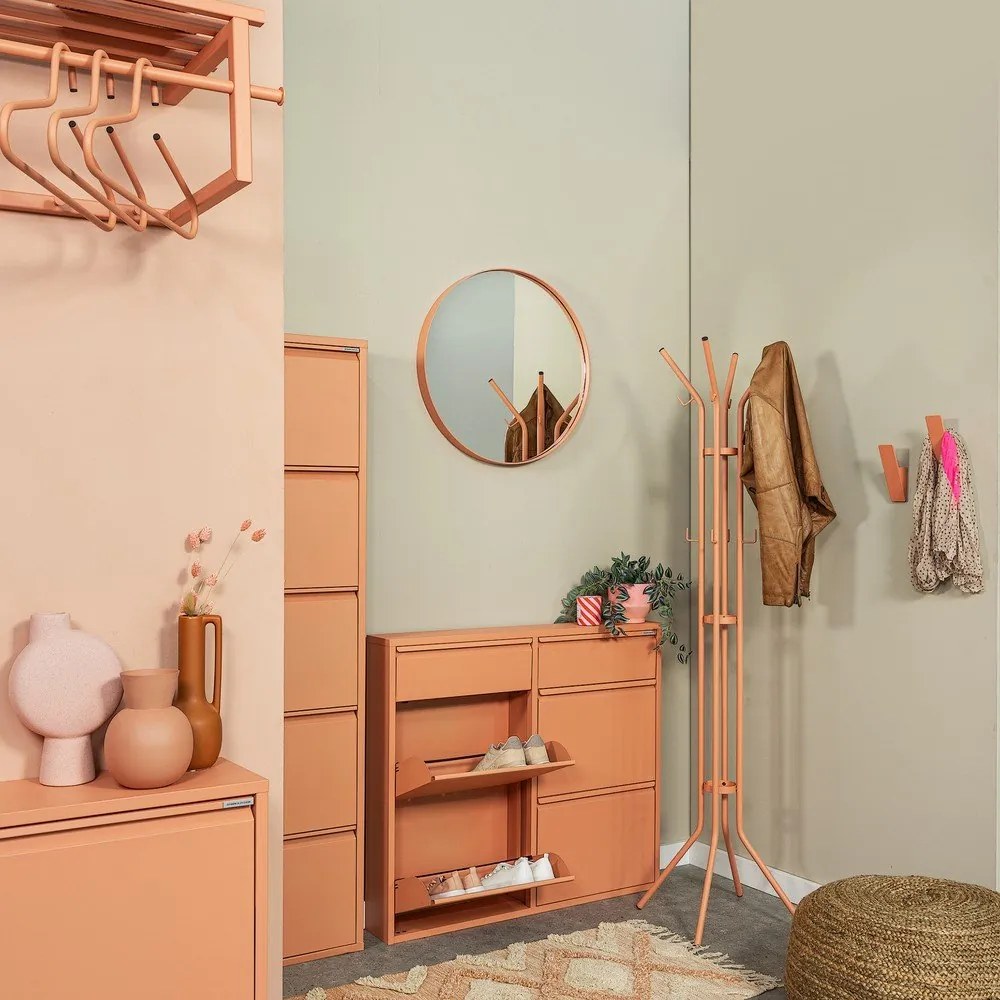 Appendiabiti color salmone in metallo ø 40x170 cm Jessy – Spinder Design