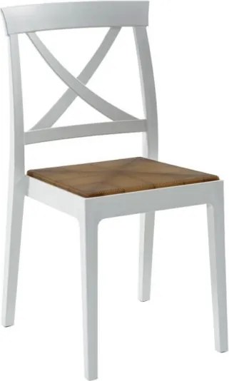 Sedia polipropilene impilabile per uso interno ed esterno ARTEMIDE bianco Set da 2