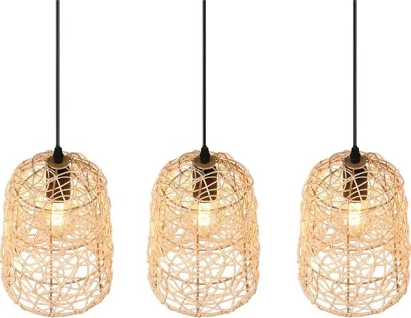 Reality - Lampadario a sospensione con cavo LOVIS 3xE27/40W/230V nero