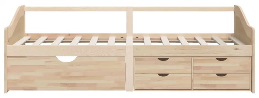 Divano letto 3 posti con cassetti in pino massello 90x200cm