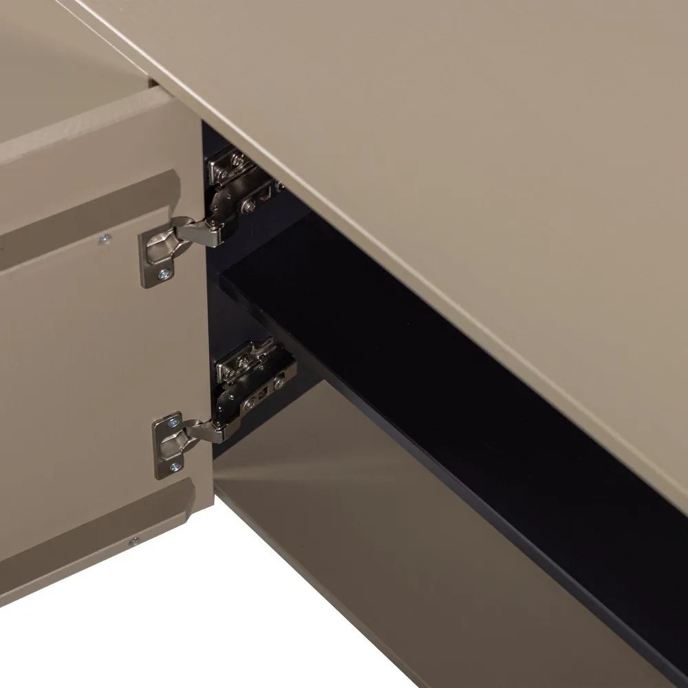 Mobile TV grigio tortora in pino massiccio 154x56x44 cm Gunnar – WOOOD