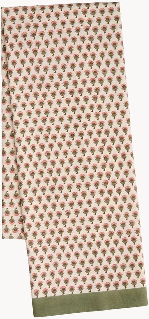 Tovaglia fatta a mano con motivo floreale Melon