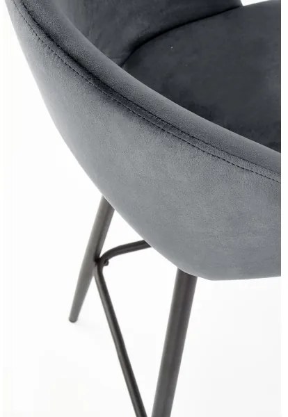 Sgabello 89x49 cm grigio/nero