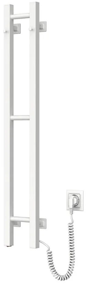 SILOUETTE Scaldasalviette elettrico 187 W/230 V 101,1 cm IP44 Bianco Destro Quadrato