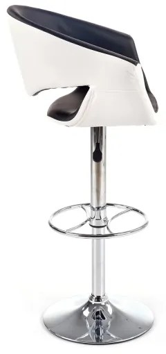 Sgabello 115x60 cm bianco/nero/cromo