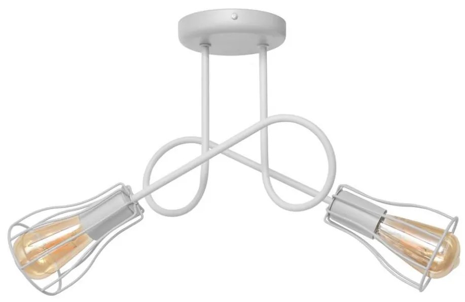 Lampadario a plafone OXFORD 2xE27/15W/230V bianco