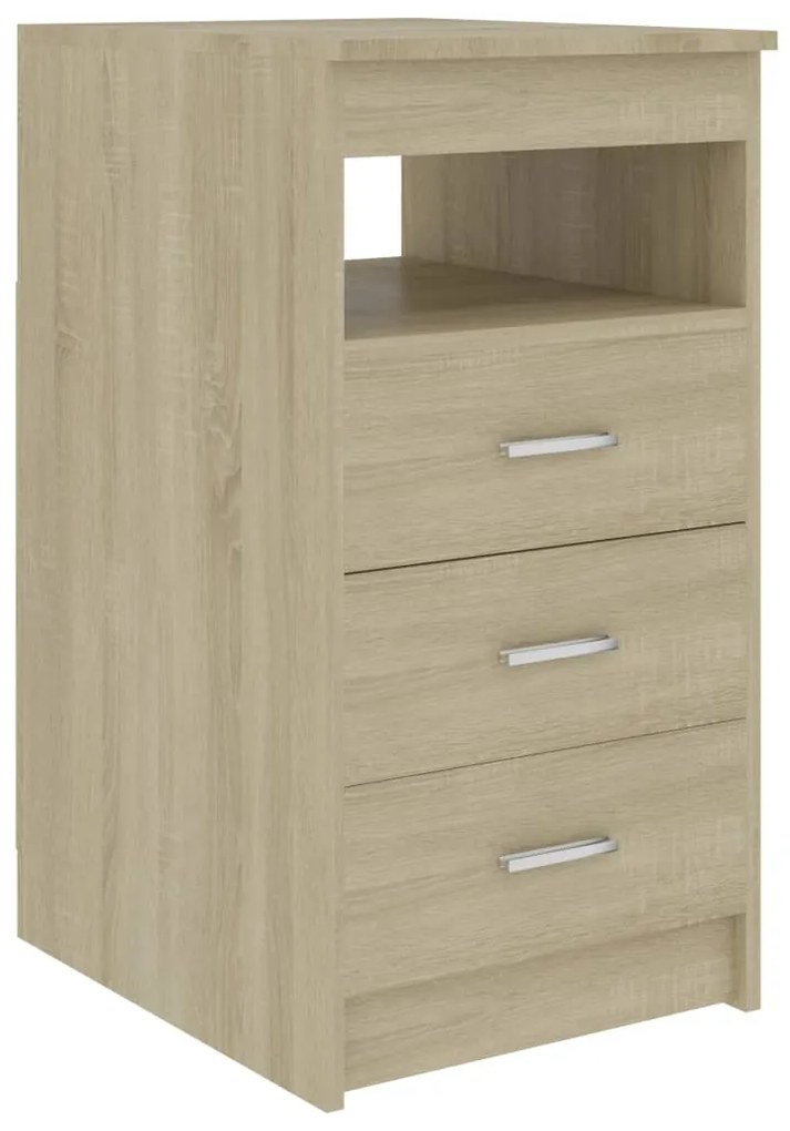 Cassettiera rovere sonoma 40x50x76 cm in legno multistrato