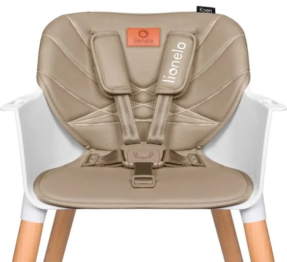 Lionelo - Seggiolone da pranzo 2 in 1 KOEN Beige sabbia