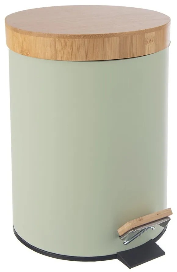 Bidone in metallo con piedini verde chiaro 5 l Greenish - Orion