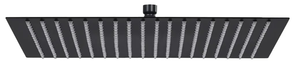 Testa Doccia A Pioggia İn Acciaio Inox 50x50 Cm Quadrata Nera /