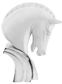 BONGELLI PREZIOSI piccola statua elegante testa di cavallo h 16 cm