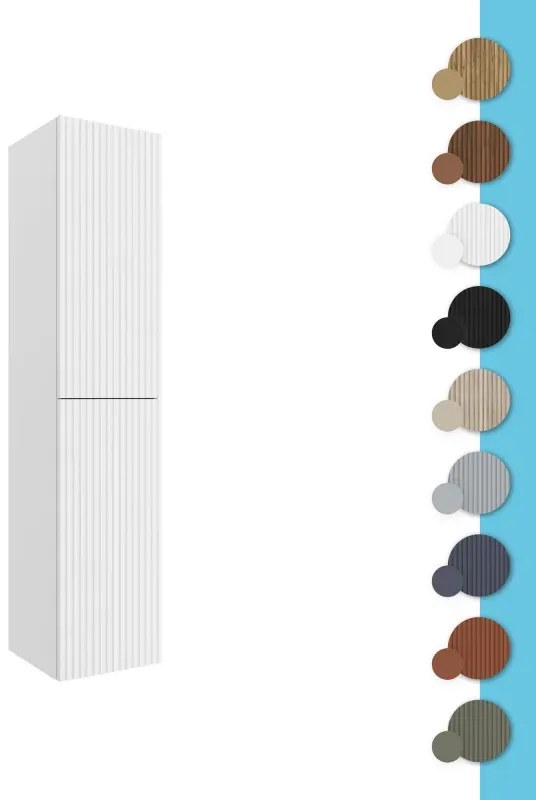 Colonna bagno sospesa 160cm in blu notte a 2 ante Nara
