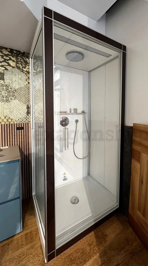 Cabina e Bagno Turco 100x100 Destro castagno scuro St Trop 730011530001000 Duravit