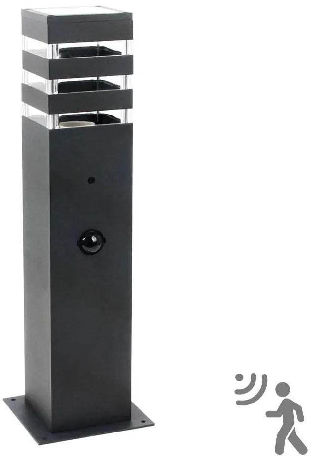 Lampada esterna TEKSAS 1xE27/12W/230V IP44 44 cm antracite con sensore