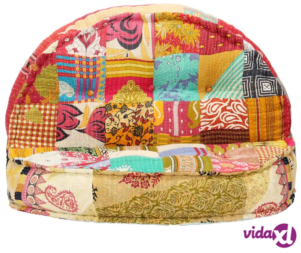 vidaXL Pouf 100x20 cm in Tessuto Patchwork
