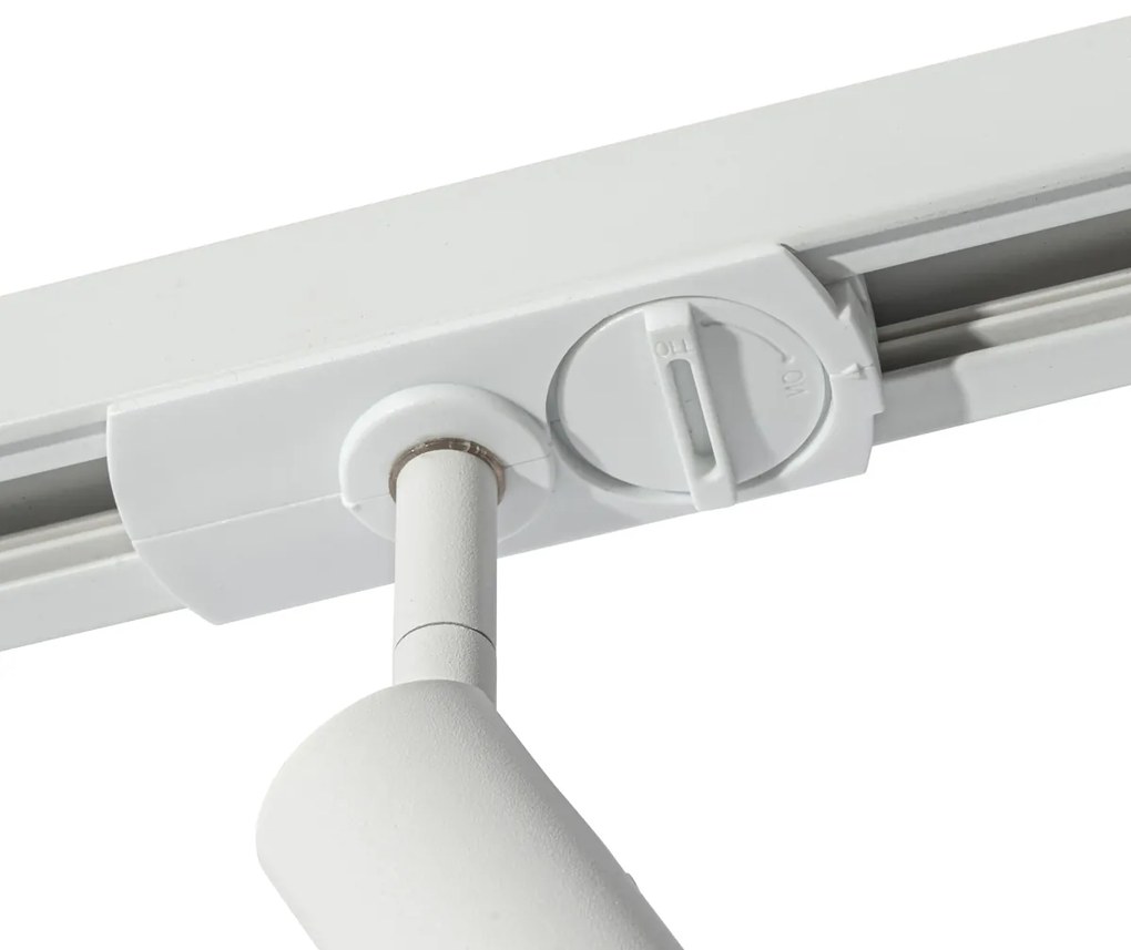 Sistema di illuminazione a binario moderno con 5 faretti bianco monofase GU10 35mm - Iconic Jeana Luxe