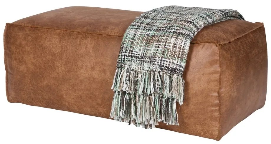 Poggiapiedi marrone cognac con rivestimento in finta pelle Rodeo – WOOOD