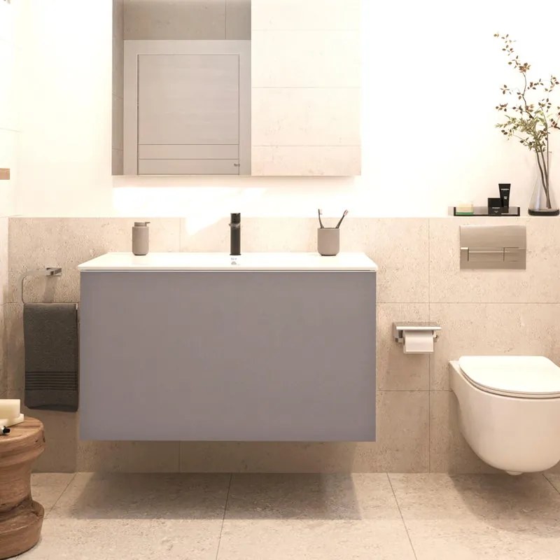 Mobile sottolavabo e lavabo Element per vasca centrale tortora L 60 x H 34 x P 46 cm
