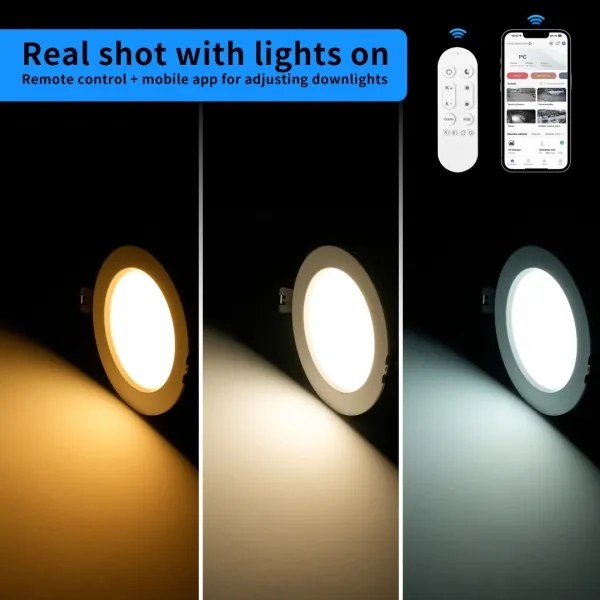 Immax NEO 07297L - Downlight LED dimmerabile DOWN LED/36W/230V Wi‑Fi Ø 23 cm, nero