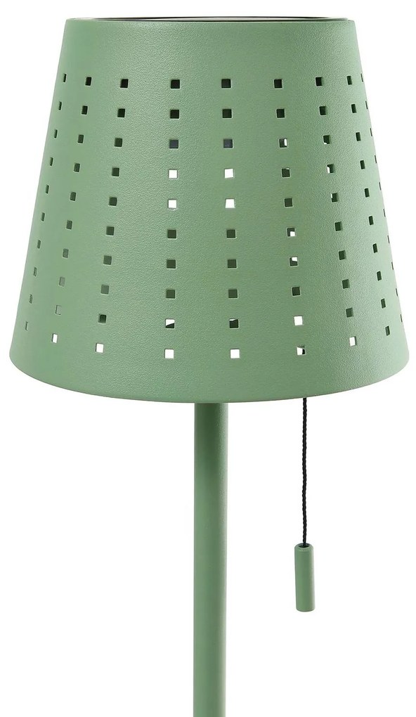 Lindby piantana LED Hilario, verde, ferro, batteria ricaricabile