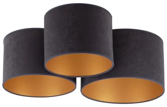 Duolla - Plafoniera ROLLER TRIO 3xE27/60W/230V antracite