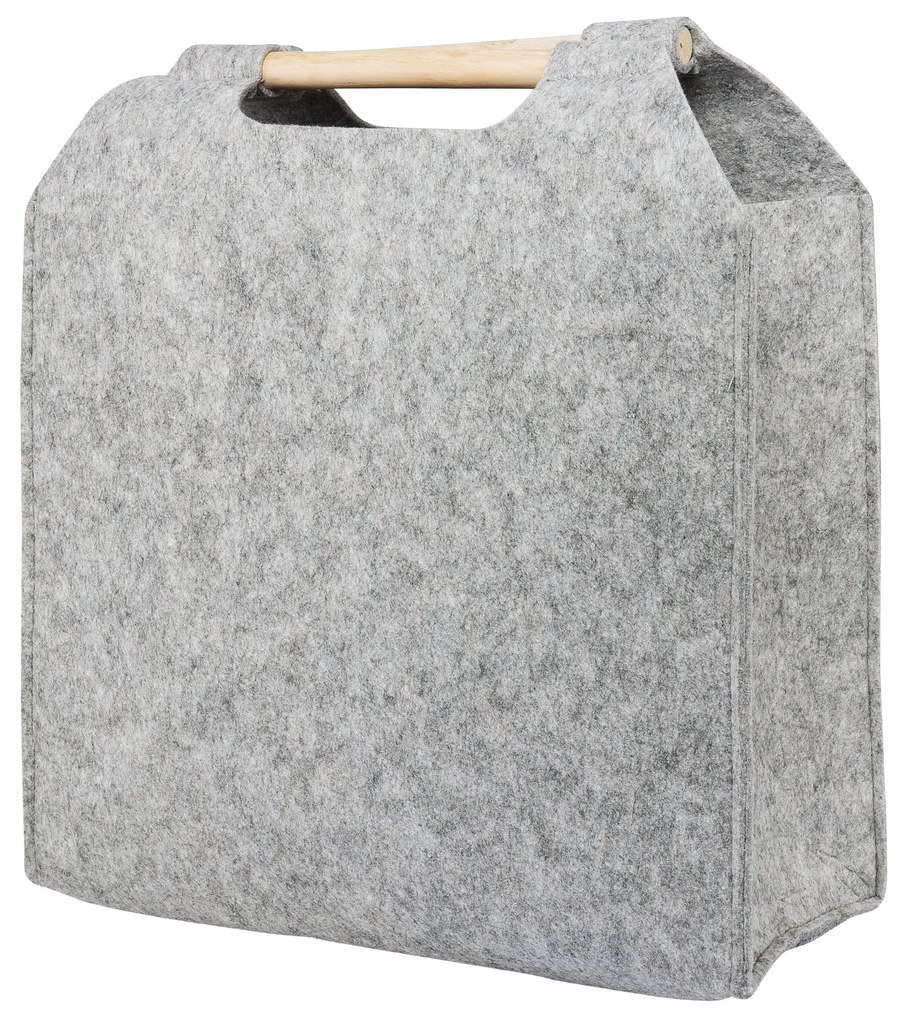 Set di 3 cesti feltro grigio chiaro SARIOT Beliani