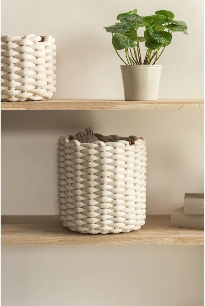 Cesto in tessuto ø 25x25 cm Peach Skin Round M – Bigso