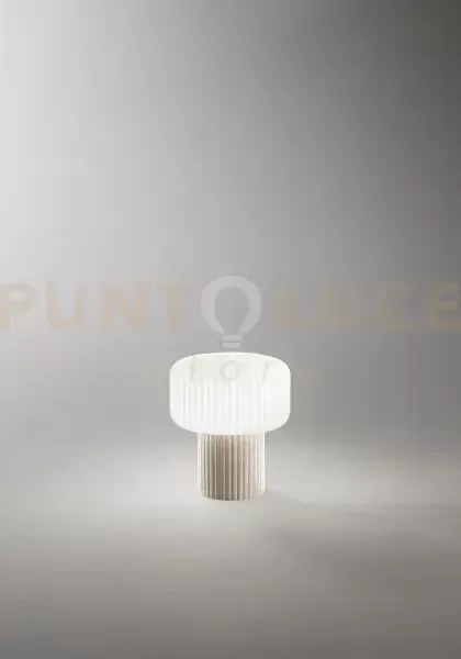 Lumetto in vetro e ceramica grigio otty 1 luce attacco g9 interrutt...