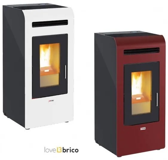 Stufa a pellet ad aria 16 kW con ventilazione frontale King 16